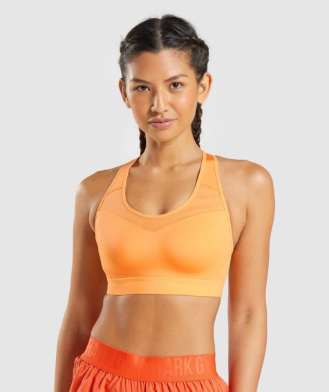 Women's Gymshark Open Back Sports Bra Orange | CA 8D307A